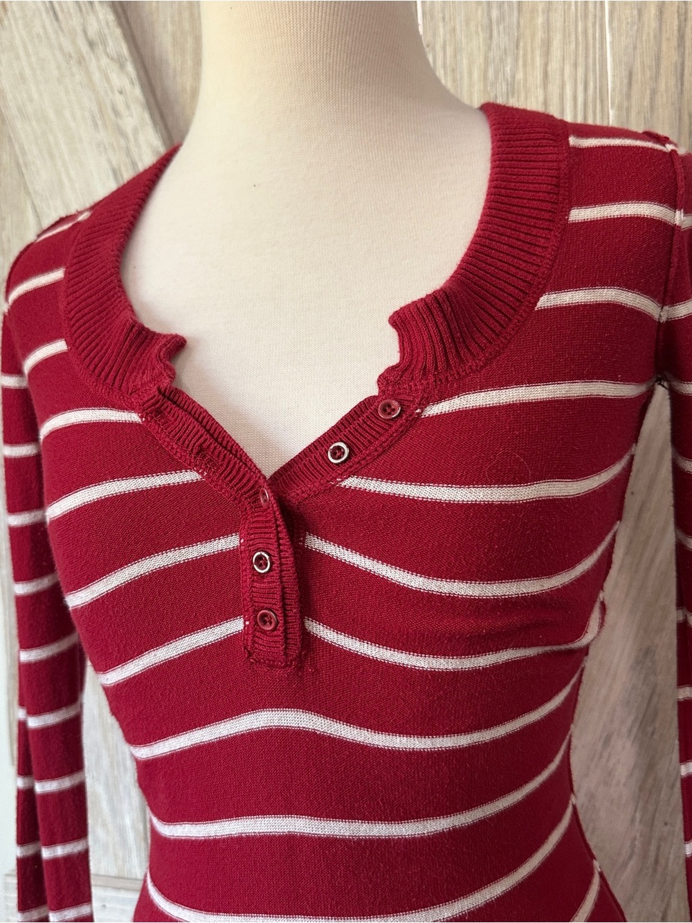 GAP Y2k (RED) Campaign Striped Knit Stretch Top - Picture 2 of 11